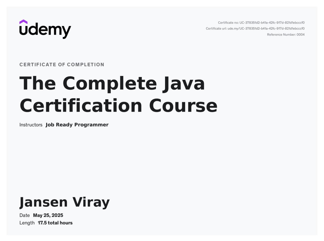 Java Certification
