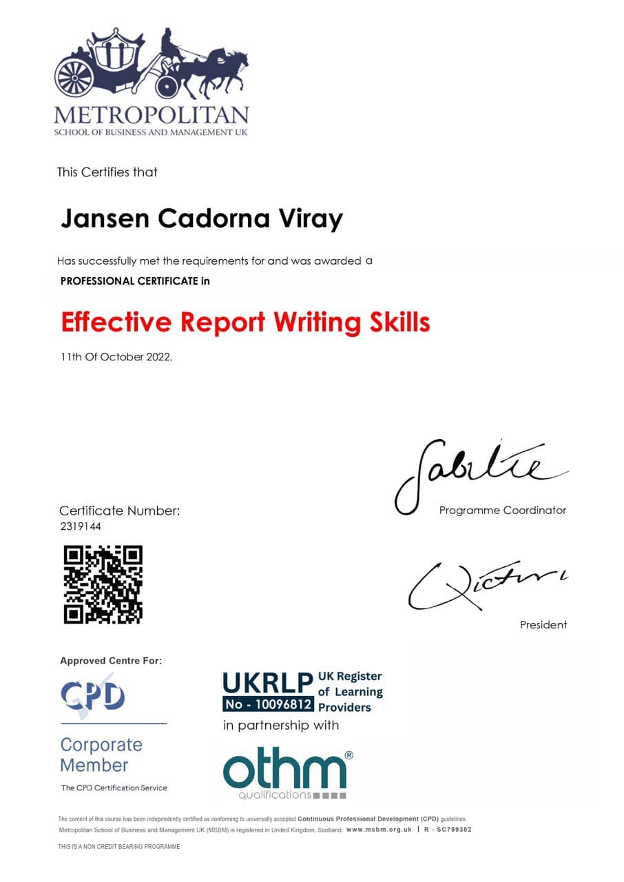 Report Writing Skills