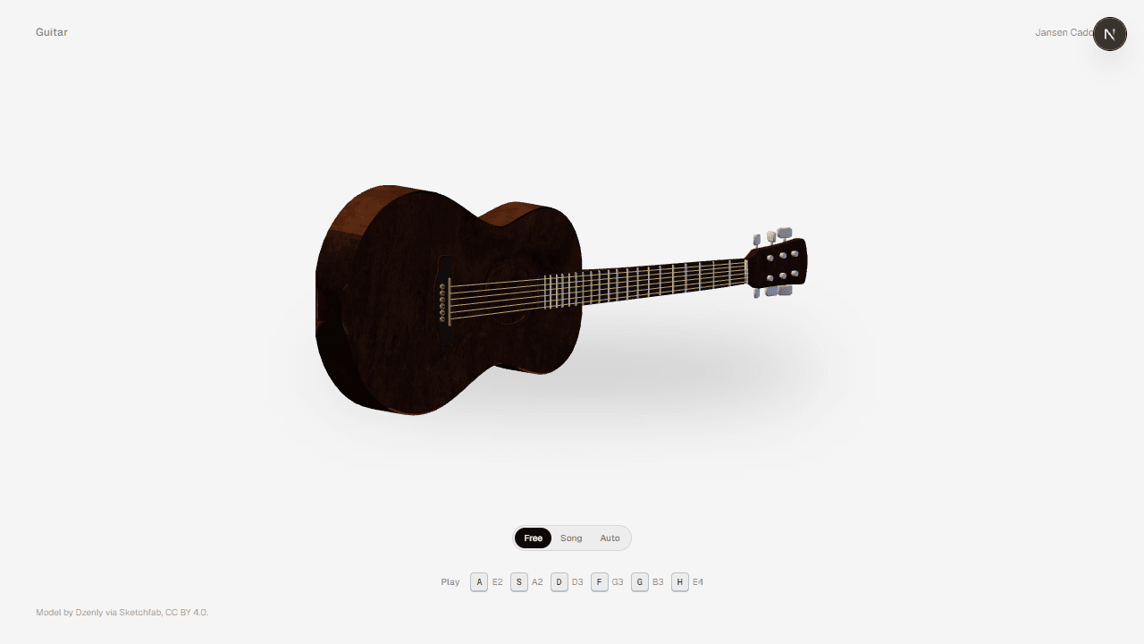 Guitar experiment screenshot